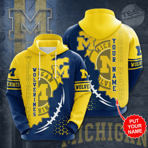 Michigan Wolverines 3D Hoodie 01