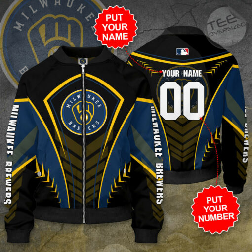 Milwaukee Brewers Bomber Jacket Custom name