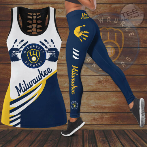 Milwaukee Brewers Tank Top Leggings set