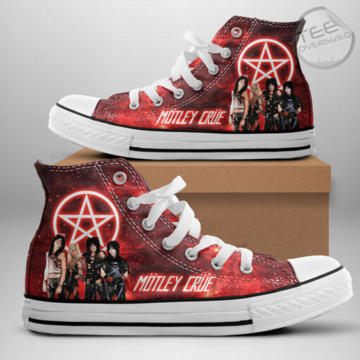 Motley Crue High Top Canvas Shoe OVS29523S2 Design 1