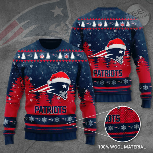 New England Patriots 3D Ugly Sweater