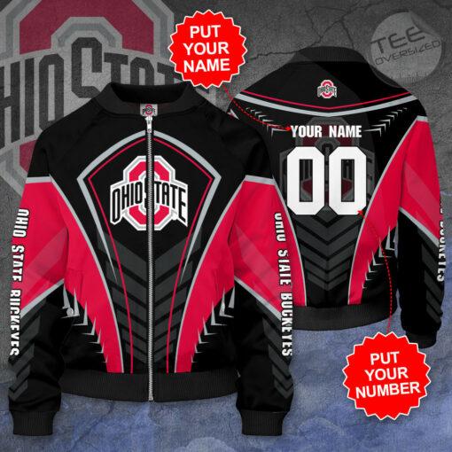 Ohio State Buckeyes 3D Bomber Jacket 01
