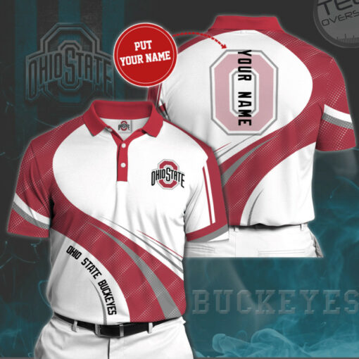Ohio State Buckeyes 3D Polo 01