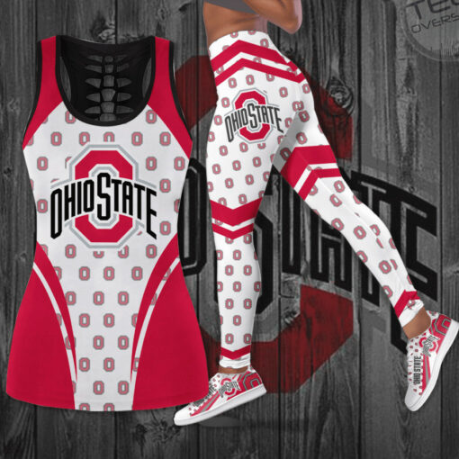 Ohio State Buckeyes Hollow Tank Top Leggings 01