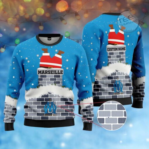Olympique Marseille Christmas 3D Sweater 2022