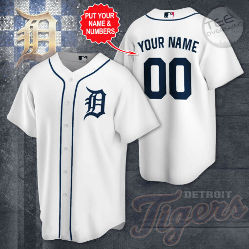 Personalised Detroit Tigers jersey shirt White