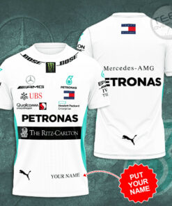 Personalized Mercedes AMG Petronas F1 Team T shirt PMERAMGS1