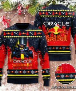 Red Bull Racing 3D Ugly Christmas Sweater 2022