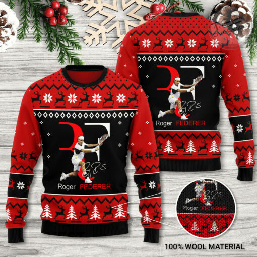 Roger Federer 3D Ugly Sweater