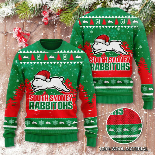 South Sydney Rabbitohs 3D Christmas Sweater 2022