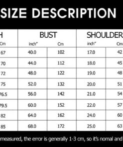 Sweater Sizechart 1