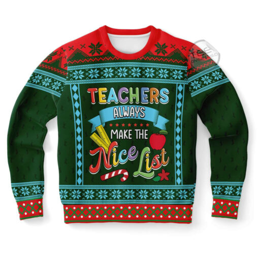 Teachers Xmas Educator Ugly Christmas 3D Sweater