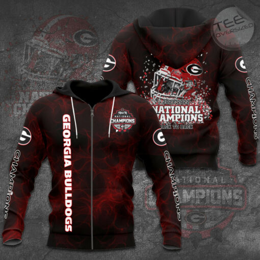 The best Georgia Bulldogs 3D zip hoodie 04