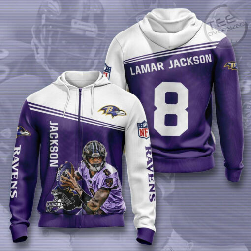 The best selling Baltimore Ravens 3D Zip Up hoodie 01