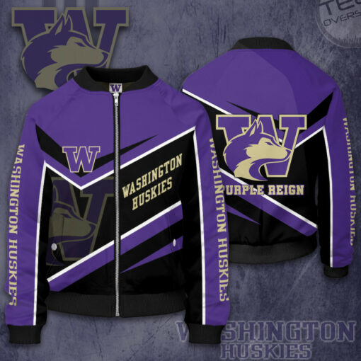 Washington Huskies 3D Bomber Jacket 01