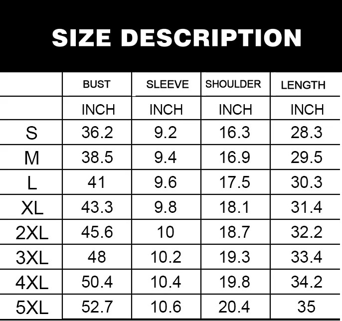 polo shirt sizechart 2022